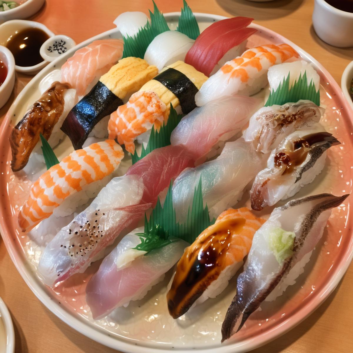 おまかせにぎり盛り合わせ sushi SDXL image by swingwings