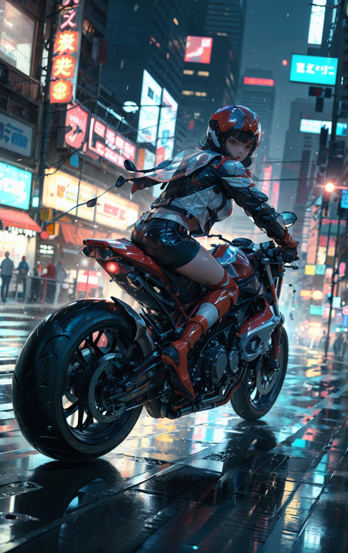 绪儿-摩托少女 xuer future motorcycle image by nuaion