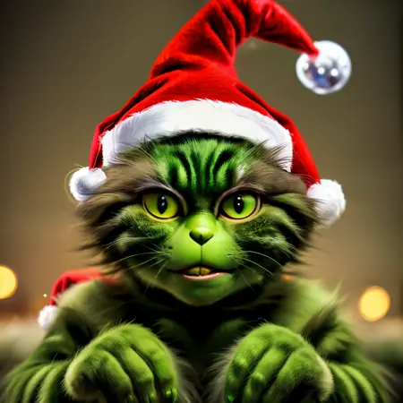 ChristmasGrinchCatLora