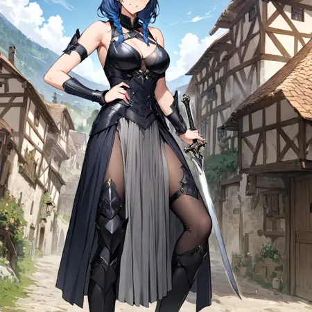 Standing, holding