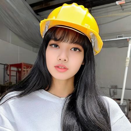 l4lisa as a construction worker, photorealistic