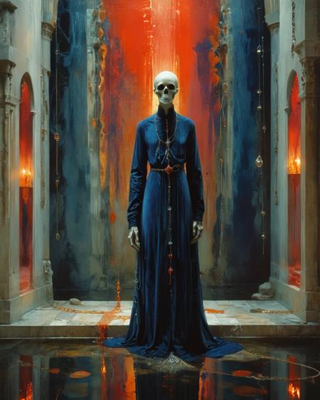 priest, indigo velvet robe, blood, bones, cathedral, marble, colorful prismatic refracted light, reflections, water, fountain, chains, transparency, intense colors, realistic photo, <lora:XSfenlie:0.6> fenliexl,  <lora:xl_more_art-full_v1:0.5>,  <lora:add-detail-xl:0.4>,   <lora:Philippe Druillet Style:1> Philippe Druillet Style,  <lora:Euan Uglow Style:1> Euan Uglow Style page
