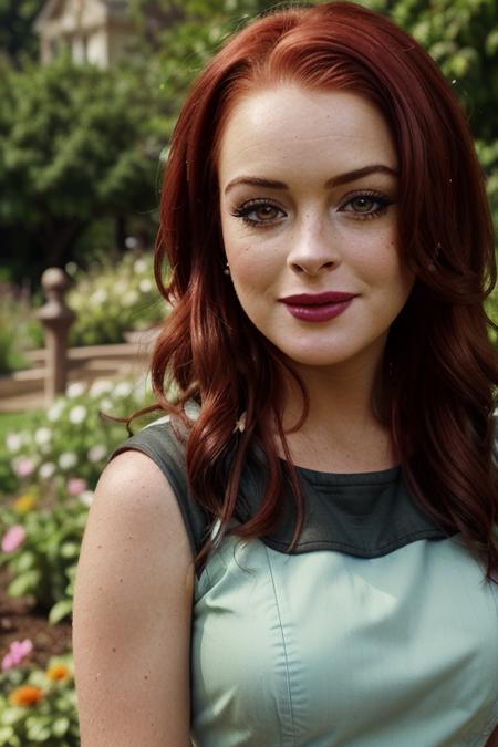 lindsaylohan dark red hair