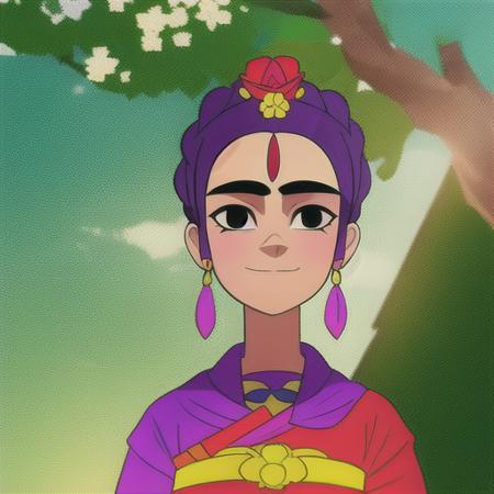 frida khalo in the style of gtchestyle