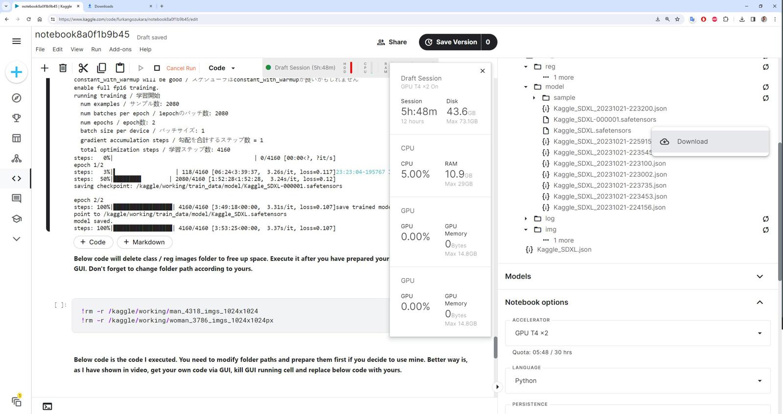 Now you can do full Stable Diffusion XL (SDXL) DreamBooth training on Kaggle for free under 2 hours.