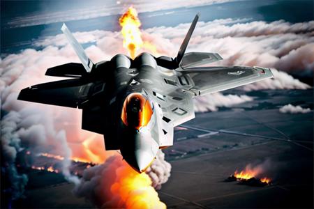 analog gloomy aerial photo of a (F-22 Raptor plane, <lora:r4pt0r:1>), (from behind), ((nighttime)), (flying low through a city on fire), (explosions in the background), (tracer gunfire),  High Detail, Sharp focus, (photorealism), realistic, best quality, 8k, award winning, dramatic lighting, epic, cinematic, masterpiece, rim light, (action movie), war,  depth of field, dutch angle, motion blur,