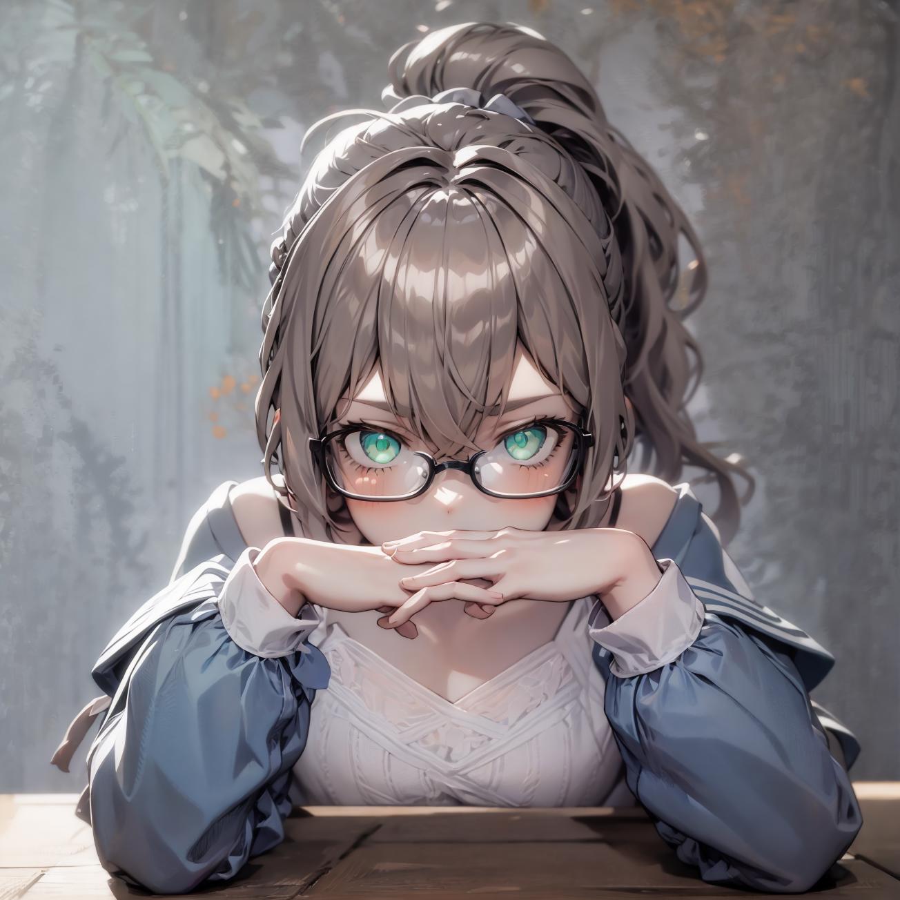 anime glare glasses