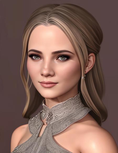 a woman, in elegant dress, close up <lora:FreyaAllan:1>, (Artstation:1.3), (intricate:1.1), (elegant:1.1), (highly detailed:1.2), (great eye detail:0.7), (glowing eyes:0.5), (digital painting:1.2), (smooth:1.1), (sharp focus:1.2), (illustration:1.1), (3d:0.9), (3d_bacground:0.9), 8 k.