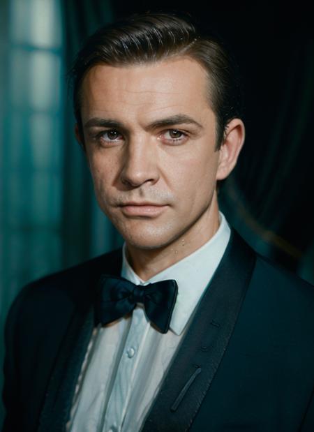 scb1  close up Portrait photo of  man  in a (tuxedo), intricate, (cloth [light blue]), elegant, sharp focus, photo by greg rutkowski, soft lighting, vibrant colors, masterpiece, ((sky)), detailed face
  <lora:SeanConneryBond:1>