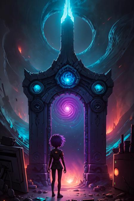 Nether Portal, portal, stargate, gateway, purple glow,  