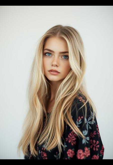 The most beautiful blonde girl of the World. Portrait.
