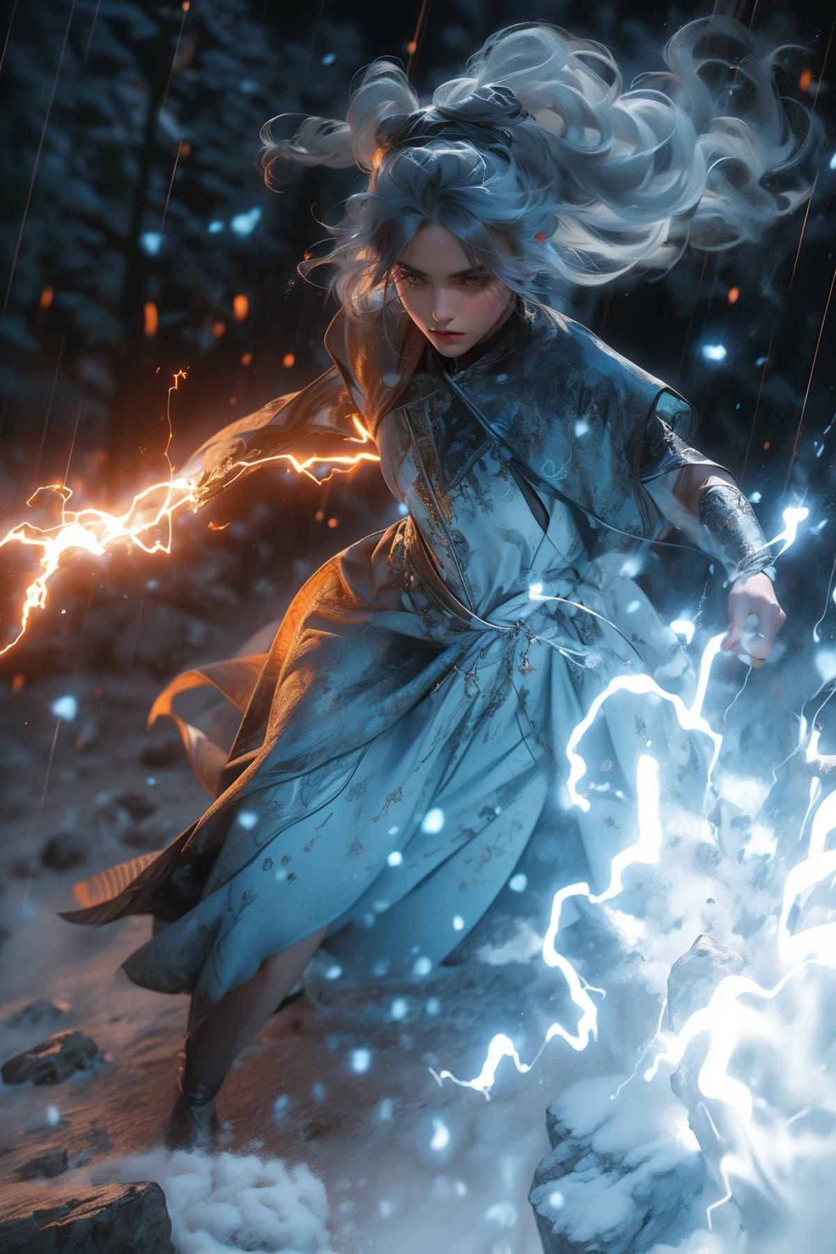 雷元素·武侠 electricity·wuxia image by woshimadai