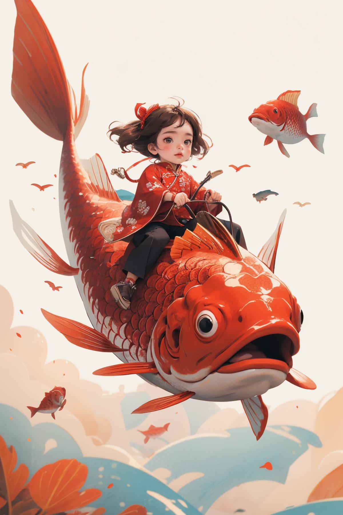 麻袋2024-003年年有鱼Big Fish image by woshimadai