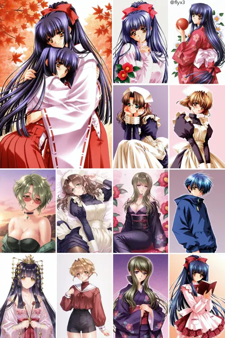 [illustrious XL] 7 in 1，Moonlight Lady/ 顔のない月-待宵の双椿-/《无颜之月》，CARNELIAN - Artist Style