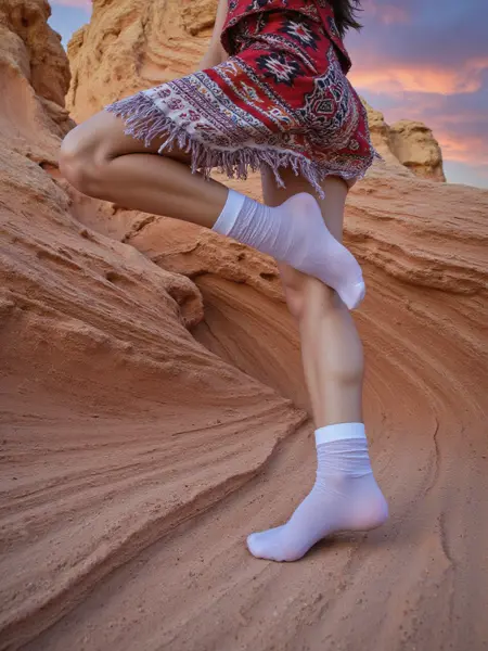 white sheer socks/nylon socks