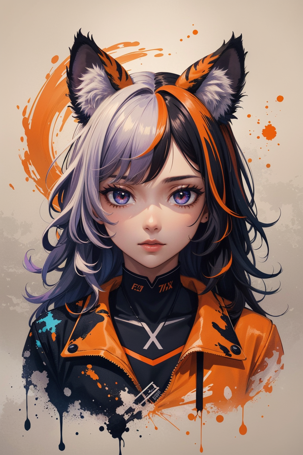 (masterpiece:1.1), (highest quality:1.1), (HDR:1.0), extreme quality, cg, (negative space), detailed face+eyes, 1girl, fox...