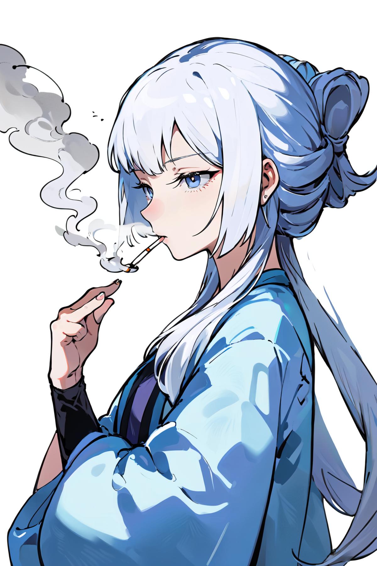 吸烟少女smoking girl Lora image by chosen