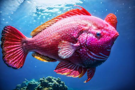 (masterpiece, best quality:1.2), ultra-detailed, ocean Pink and navy EdobFish, (realistic:1.5), <lora:EdobFish_v1.0:1>