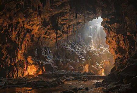 Stunning cave, 
orange and black light effect, 
dropped water effect, 
complex background, 
highly intricate detailed, 
intricate details, 
shadow effect, 
bright and detailed character design, 
day light, 
UHD drawing, 
trending on artstation, 
sharp focus, 
studio photo, 
intricate details, 
highly detailed, 
by greg rutkowski, 
trending on artstation, 
sharp focus, 
studio photo, 
intricate details, 
highly detailed, 
by greg rutkowski