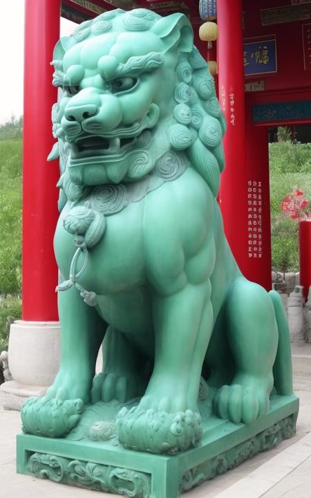Lion dog statue Foo dog dog lion