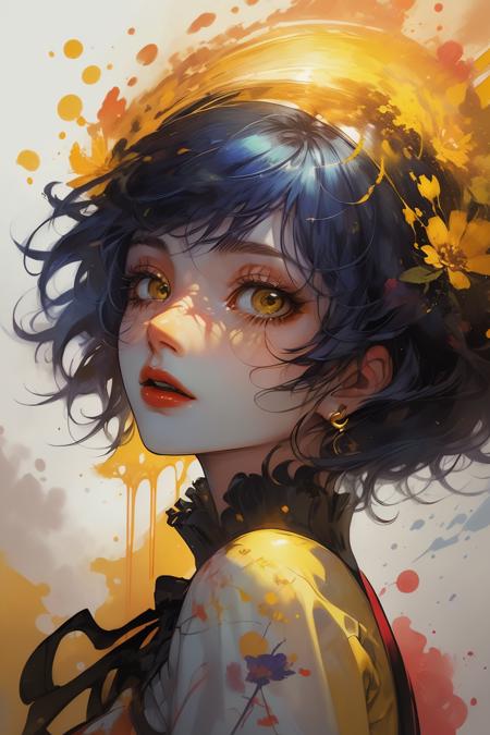 (Hated Painting:1.3) of (Cel shaded:1.3) a photo of a girl, gothic,,(Yellow hue:1.3),(close portrait:1.3),(Feminine:1.4),(beautiful:1.4),(attractive:1.3),handsome,calendar pose,perfectly detailed eyes,studio lighting,thematic background