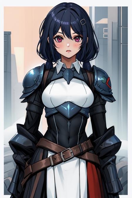 1girl,armor,<lora:ArmorFusion:0.5> , <lora:Allen M. Summer:0.6>