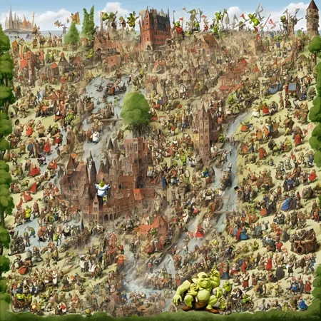 Wimmelbild / hidden object picture LoRA SDXL