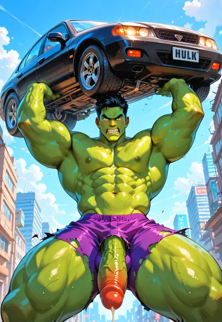 Lifting Car - Superhero Pose - Above Head