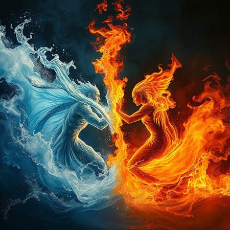 Water and Fire Clashing, Deep Psybience, True Vision