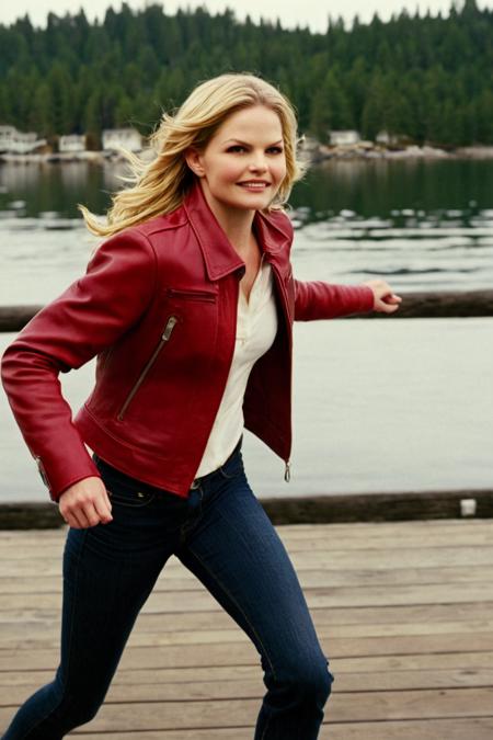 emma swan jennifer morrison red leather jacket