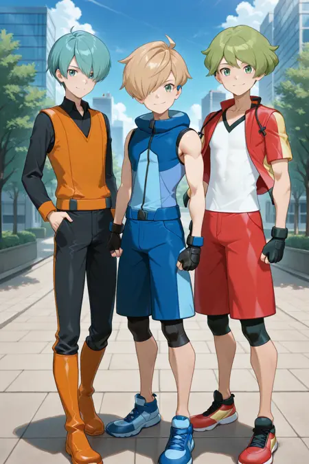 Male Ace Trainer 3 in 1 - Pokemon - (Pony) / (Illustrious)