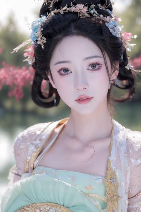 <lora:flowergirl:1>,ulzzang-6500-v1.1,(raw photo:1.2),((photorealistic:1.4))best quality ,masterpiece, illustration, an extremely delicate and beautiful, extremely detailed ,CG ,unity ,8k wallpaper, Amazing, finely detail, masterpiece,best quality,official art,extremely detailed CG unity 8k wallpaper,absurdres, incredibly absurdres, huge filesize, ultra-detailed, highres, extremely detailed,beautiful detailed girl, extremely detailed eyes and face, beautiful detailed eyes,cinematic lighting,1girl,(upper body),see-through,looking at viewer,outdoors,depth_of_field,