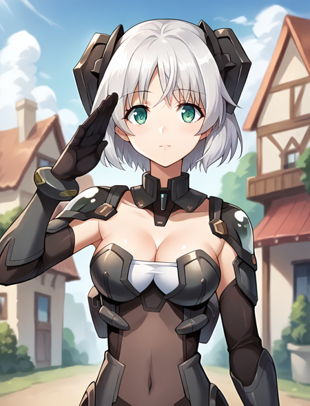 ctianAST, unitard, headgear, armor, thighhighs, armored boots, thigh boots, thigh strap,