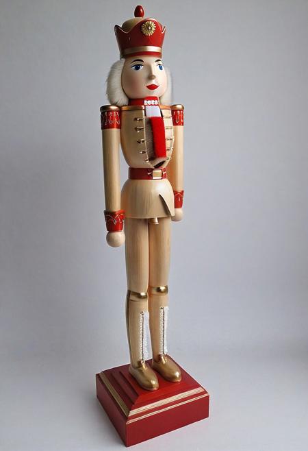 Masterpiece, best quality, 1girl, nutcracker, wooden
