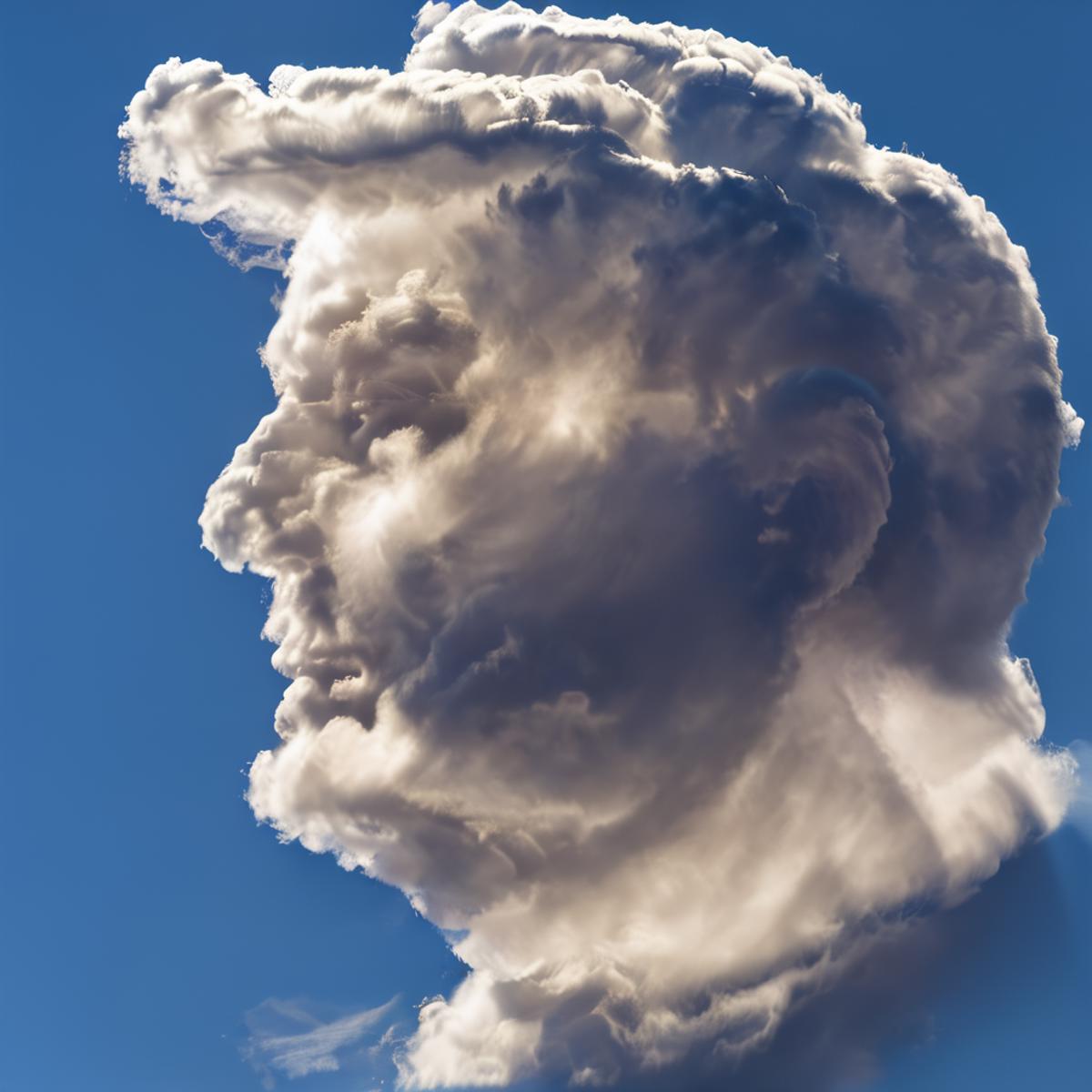 A Trump-shaped cloud in the sky.