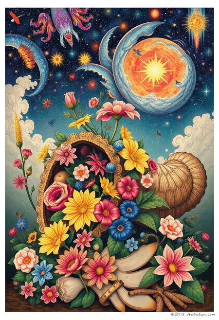 Cosmic flora cornucopia