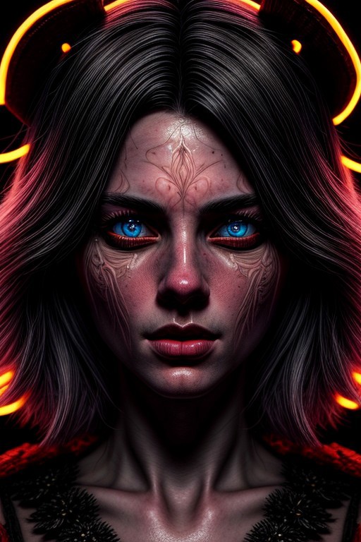 Beauty is a frightening power. neon ambiance, beautiful detailed intricate insanely detailed detailed, digital painting, vibrant, epic, masterpiece, HDR, sharp focus, illustration, ultra realistic, 8 k,