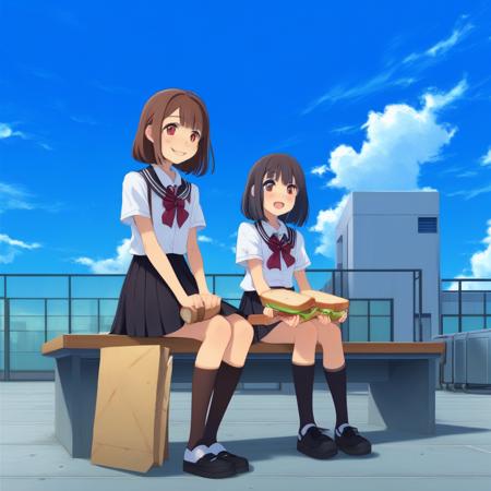 School Rooftop (学校の屋上) ｜IL・SDXL SDXL