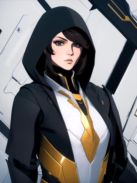 (best quality, masterpiece)<lora:swtorkotfefamily:0.8>1girl, vaylin,black hood, black robes,closed mouth,solo, upper body, (high contrast, official art, extreme detailed, highest detailed)