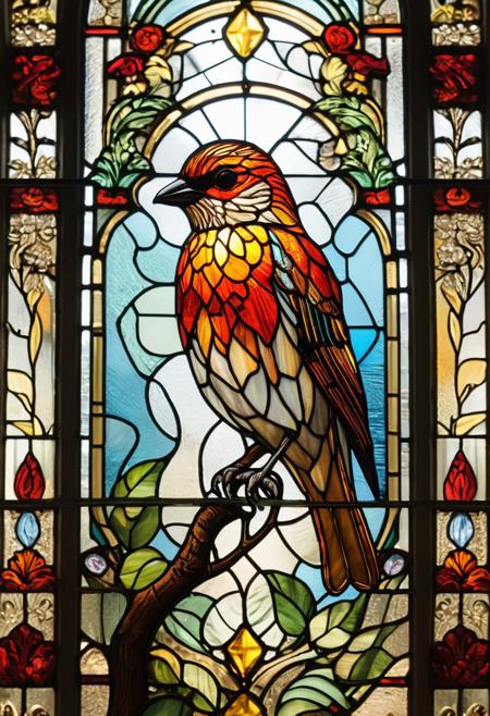 scenic cute luminous bird made of (stained glass: 2.0 ) (transparent glass: 2.0) sun shining through, moody sad atmosphere, deep depth of field, sharp focus cinematic, Michael Kaluta, Aleksandr Kuskov, Christophe Heughe, detailed, intricate, maximalist, elegant, ornate, realistic, macabre, high contrast, colorful polychromatic, ultra detailed, ultra quality, vibrant,
<lora:add-detail-xl:1>,
<lora:xl_more_art-full_v1:1>