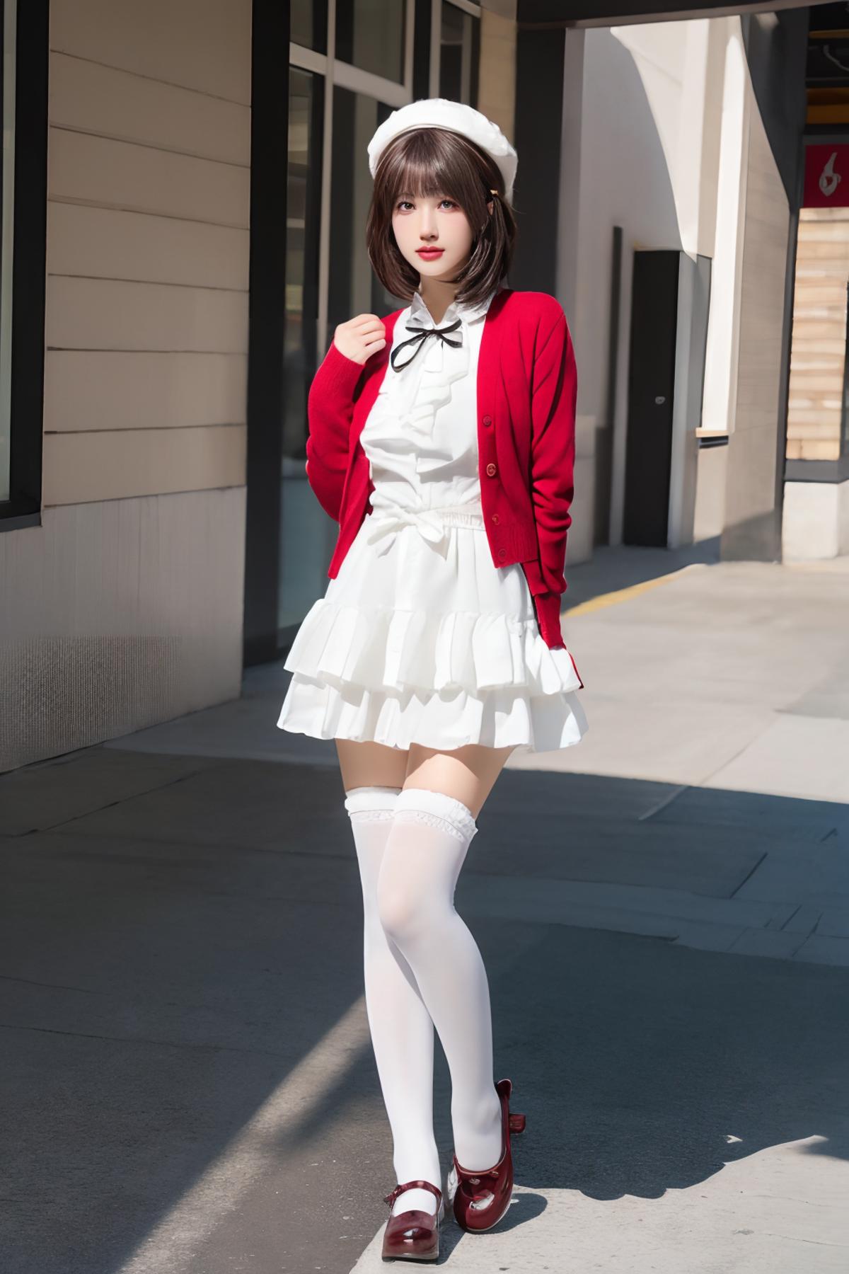 Katou Megumi 加藤恵 / SAEKANO   white dress, red jacket cosplay image by oppoace