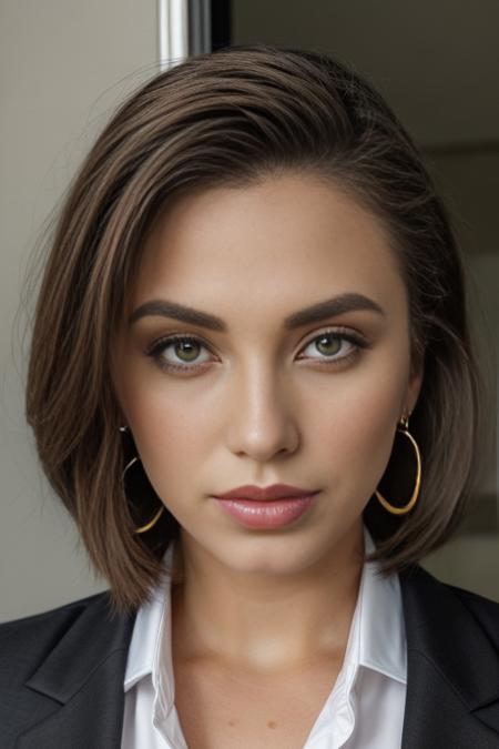 close up headshot, Masterpiece, best quality, ((crowded office)), at a ((office)), (*office* crowded with people:1.3), BREAK
1girl, cleavage, (large breasts), 4k, beautiful,  looking at viewer,  BREAK
business suit with (no undershirt), pencil skirt, ((black pantyhose)), suit coat, BREAK
makeup, earrings, pale skin, fair skin, white skin, BREAK
<lora:ESL:1>