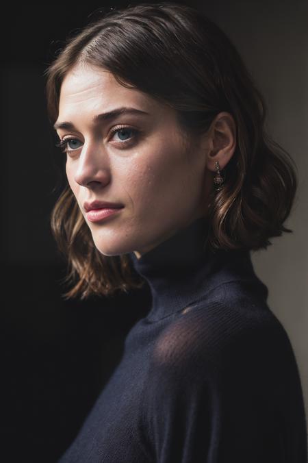 lizzyC1, Portrait of pretty young (18-year-old) Caucasian wearing a high neck cashmere sweater <lora:epi_noiseoffset2:1> BREAK (magazine cover:1.05), BREAK (masterpiece, ((extremely detailed skin)), photorealistic, heavy shadow, dramatic and cinematic lighting, key light, fill light), sharp focus, BREAK epicrealism