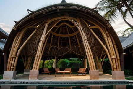bamboo structure building