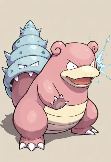 Slowbro: Hermit Crab	| ヤドラン (Pokedex #0080) [Illustrious]