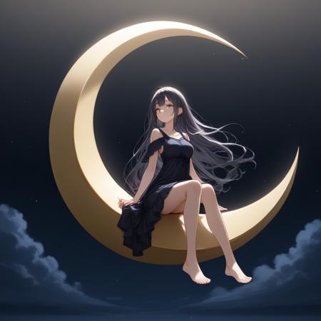 Sitting on Crescent Moon V4