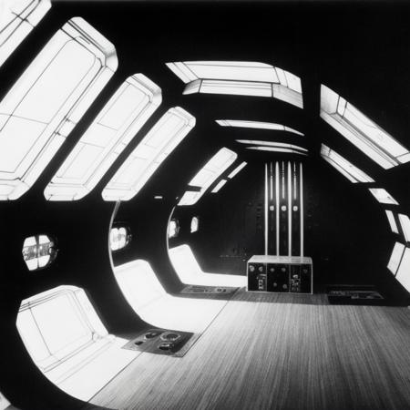 the interior of a spaceship. Art deco, industrial, sci-fi, Movie still Metropolis_e,