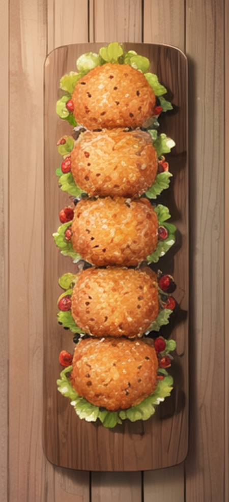 Chicken burguer,<lora:FoodAssets-15:0.65>,luxurious wooden table background