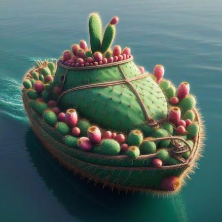 boat  <lora:Prickly Pear Style v1:1>, Prickly Pear Style,