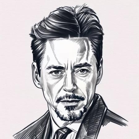 <lora:Pencil_Sketch:0.75> pencil sketch, a man, Robert Downey